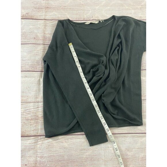 Soft Surroundings grey front twist sweater PXS - Picture 7 of 12